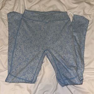 Blue gym shark leggings